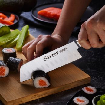 Couteau Mini-Santoku 14 cm Chêne vert - 100% forgé - SIGNATURE